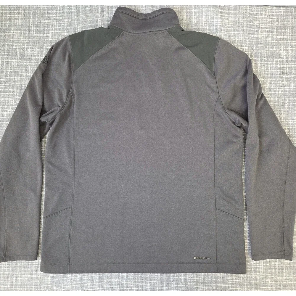 THE NORTH FACE Flash Dry XD 1/2 Zip Pullover Fleece Gray Jacket Men's L SEE DESC